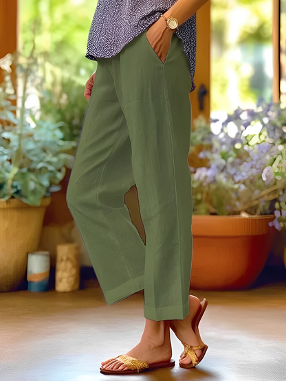 Oona – Légère Pantalon en Lin pour l'Été