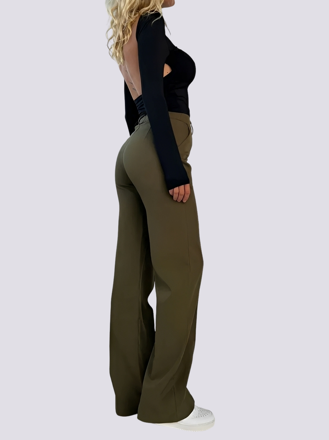 Amelie - Pantalon élégant taille haute à coupe droite