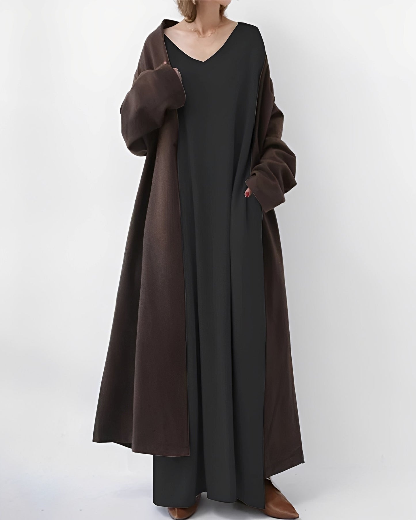 Eliana – Robe Longue à Manches Longues