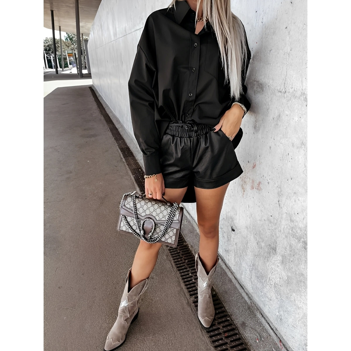 Riley – Chemise à Manches Longues Décolleté