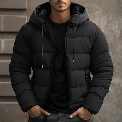 Georgie - Elegant velvet coat with hood for men