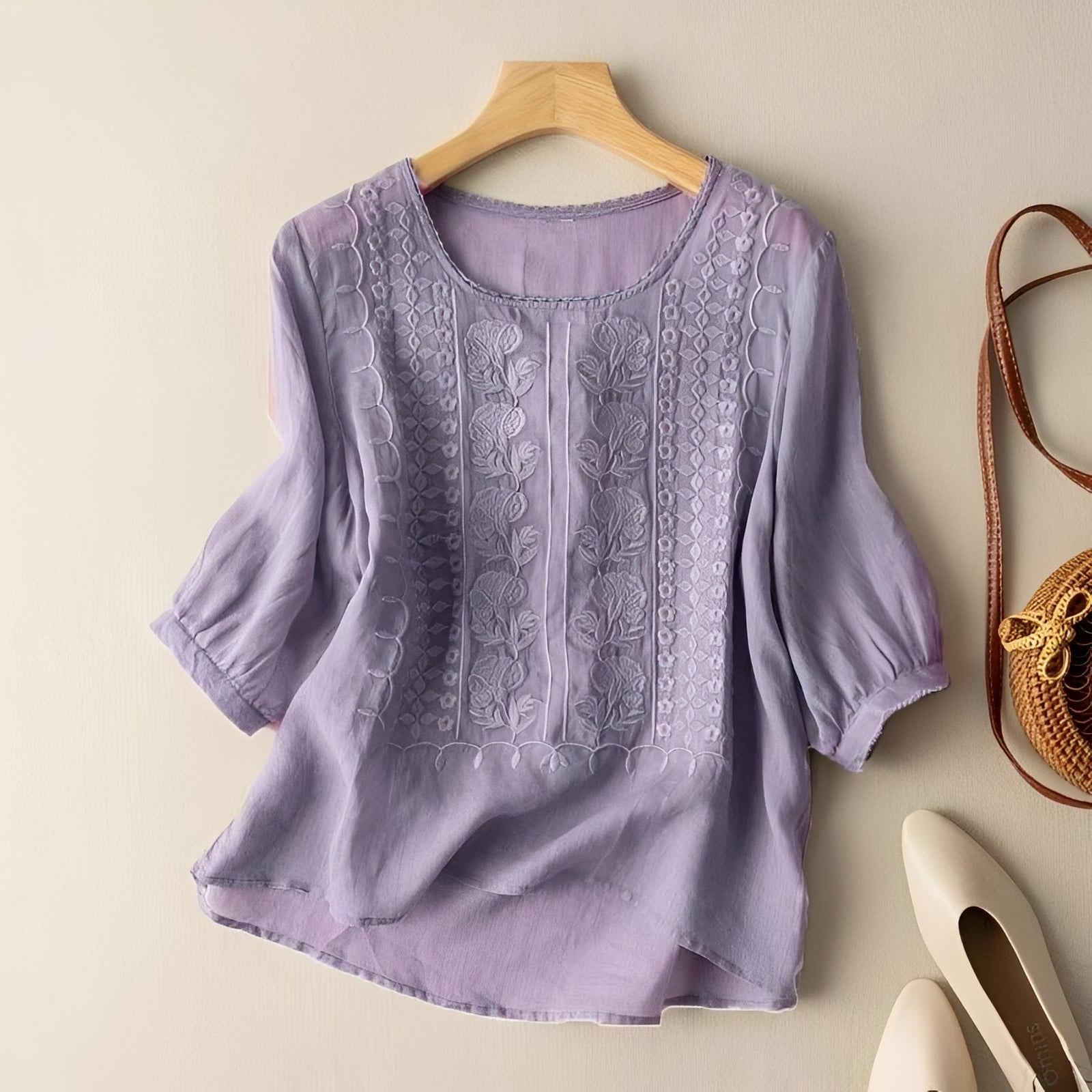 Daniyal - Blouse Ample Brodée