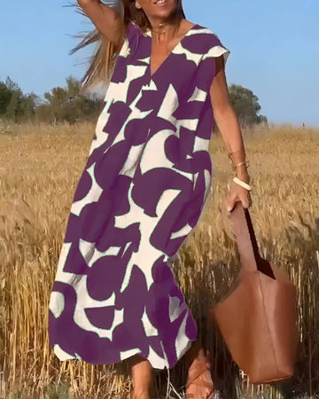 Darcie - Robe ample avec col en V pour femmes