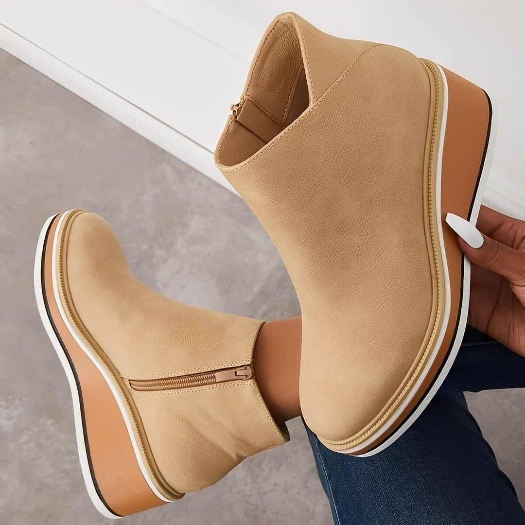 Sorrel - Bottes en cuir pour femmes avec fermeture éclair