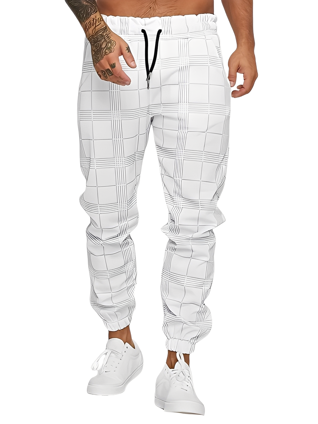 Blazer - Pantalon à carreaux décontracté pour hommes