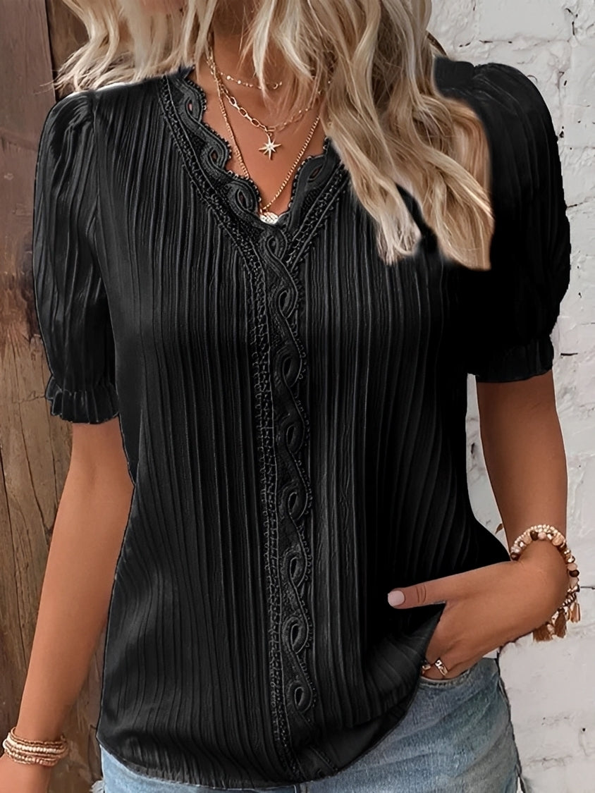 Kristina - Blouse élégante avec col en V pour femmes