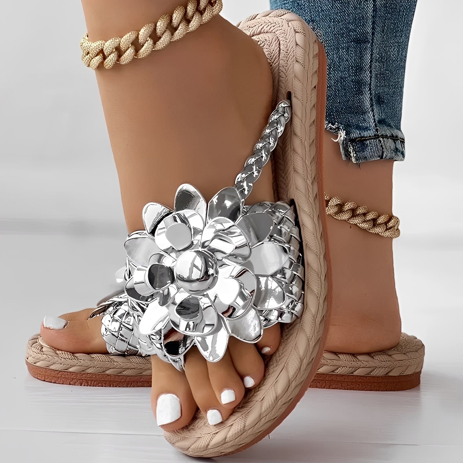 Saira - Tongs Relax Avec Motif Texturé