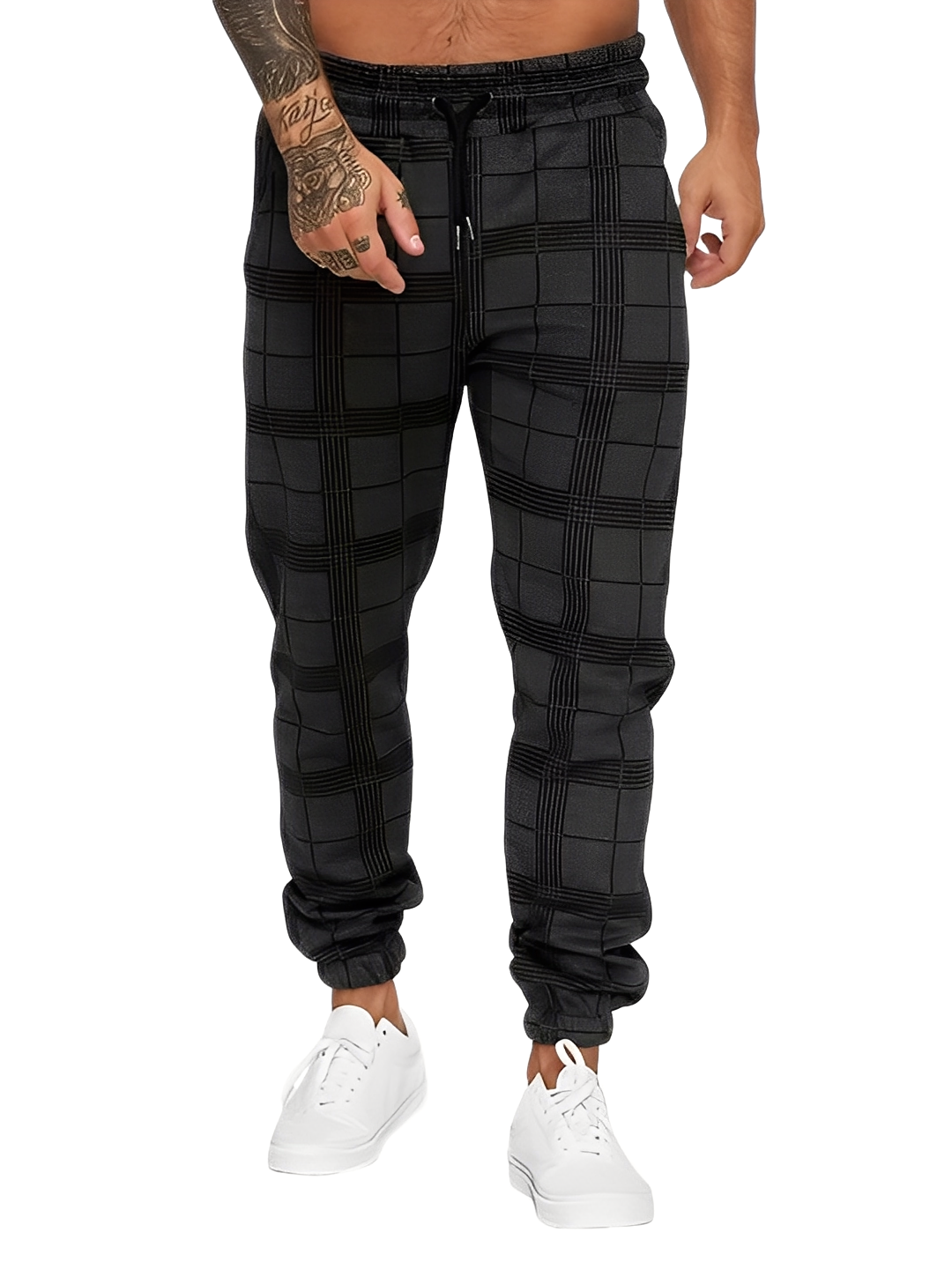 Blazer - Pantalon à carreaux décontracté pour hommes