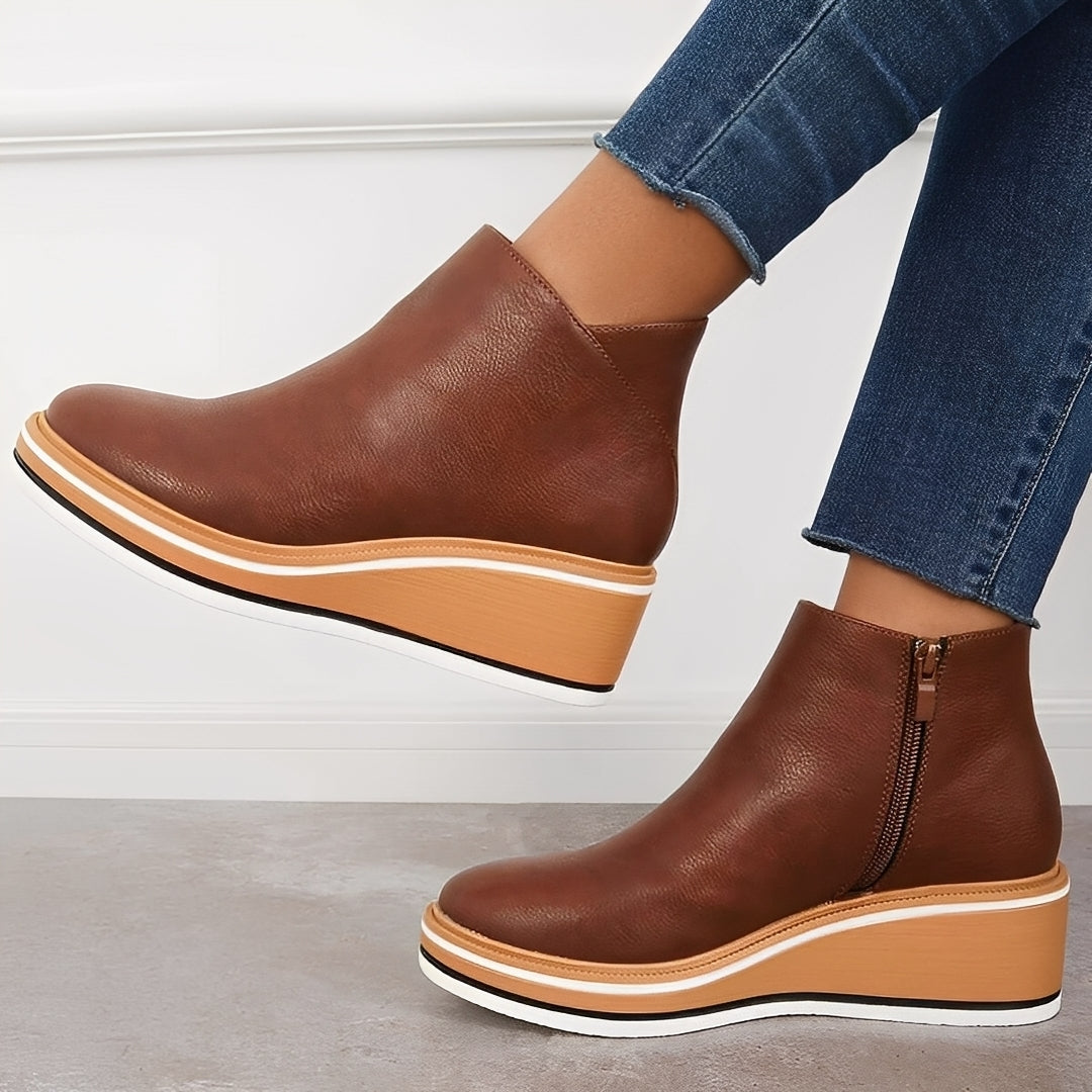 Sorrel - Bottes en cuir pour femmes avec fermeture éclair