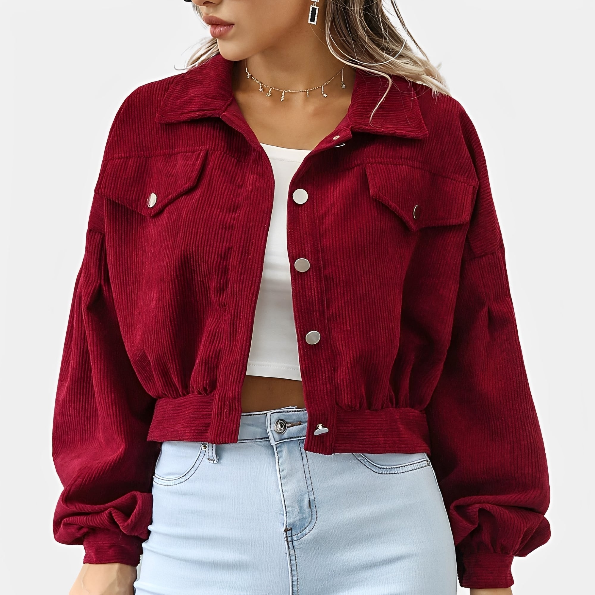 Lilian - Manteau Court à Texture Raffinée
