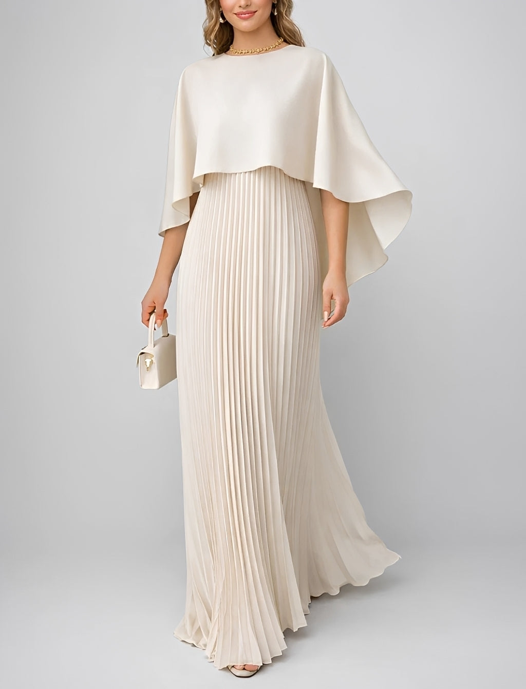 Zuzanna - Robe Longue Élégante en Chiffon Plissé