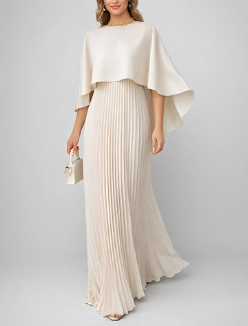 Zuzanna - Robe Longue Élégante en Chiffon Plissé