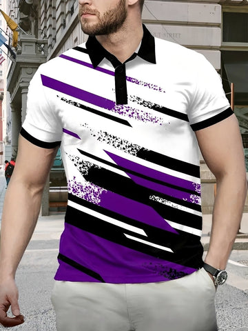 Aaron - Polo raffiné avec motif pour hommes