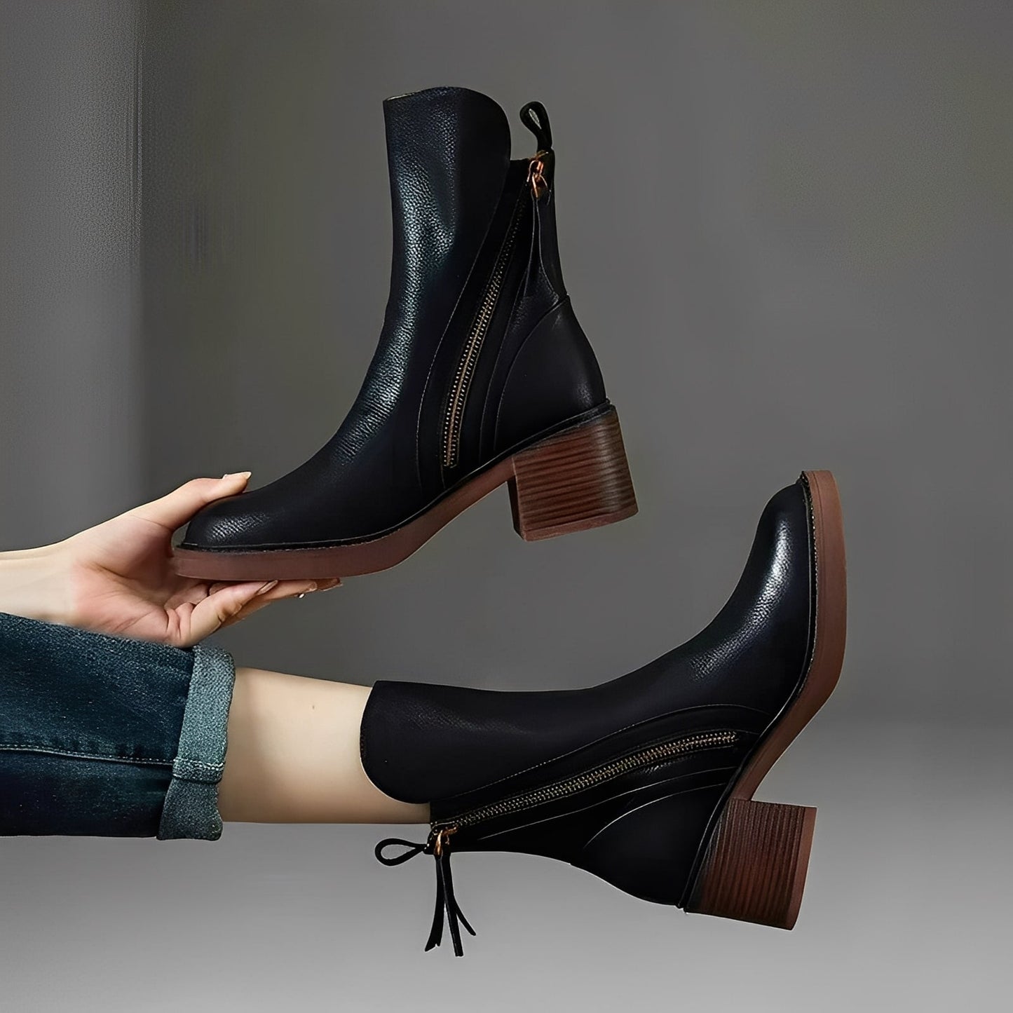 Destini - Chic bottines en cuir pour femmes