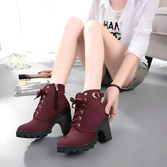 Roxanne - Modische Stiefeletten mit quadratischem Absatz für Damen