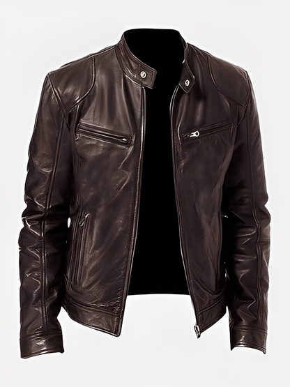 Clifford - Veste en cuir classique et adaptable pour homme