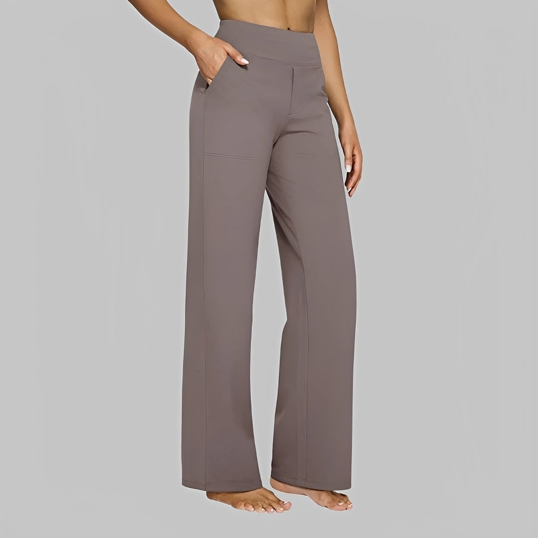 Salma - Pantalon ample taille haute