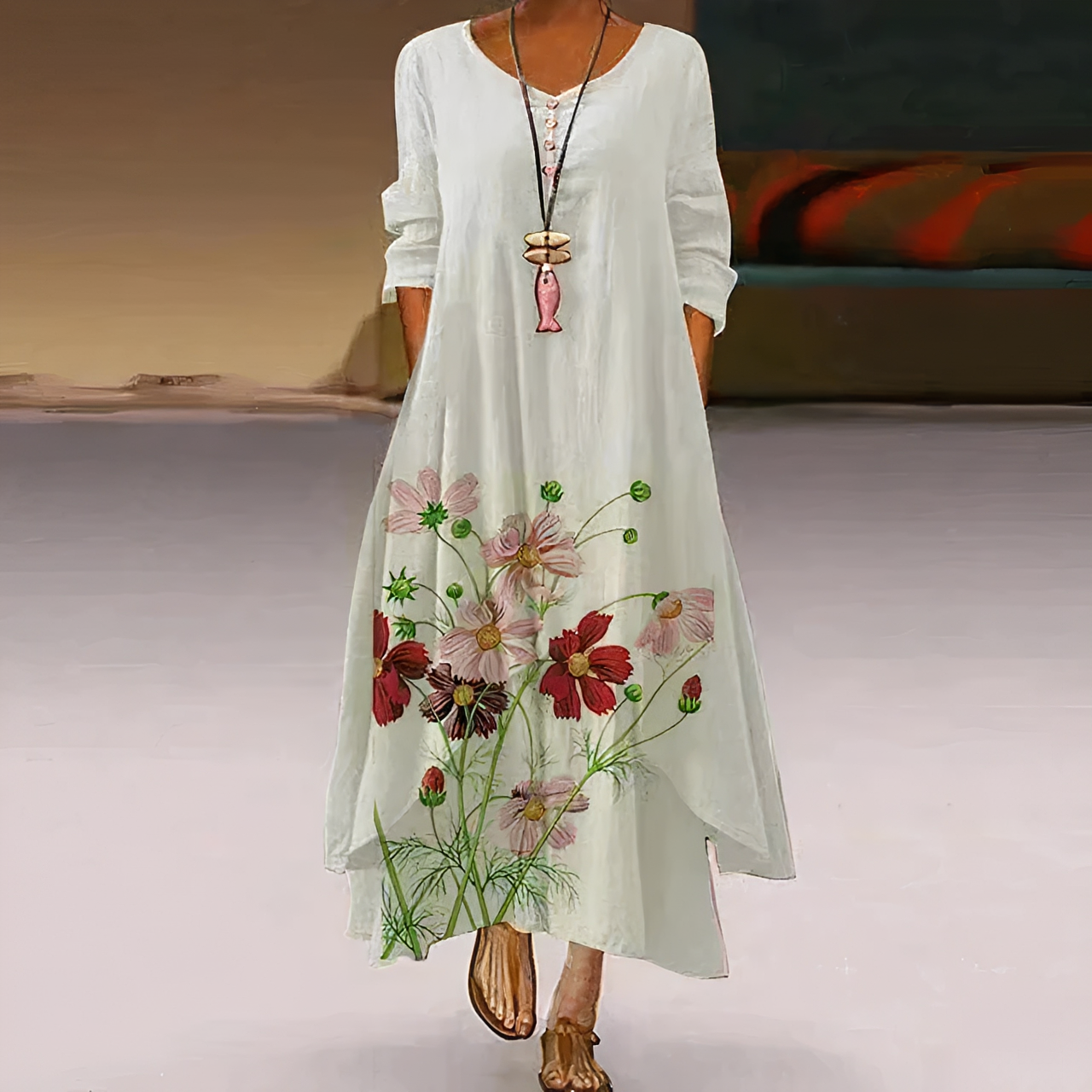 Kalin - Robe élégante avec ourlet irrégulier pour femmes
