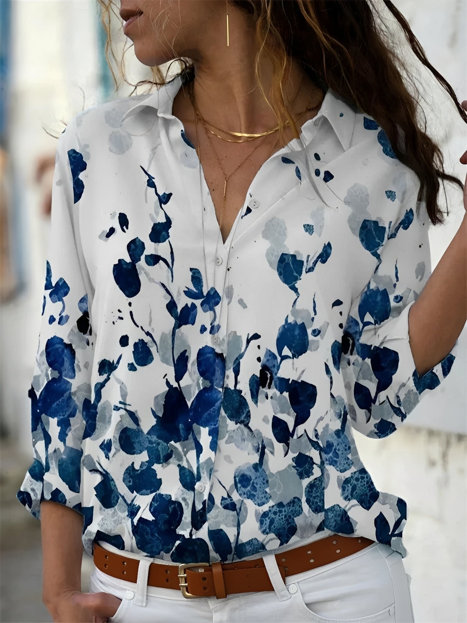 Kathleen - Blouse élégante avec coupe ludique pour femmes