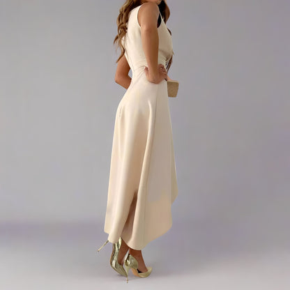 Tiphanie - Robe midi élégante sans manches pour femmes