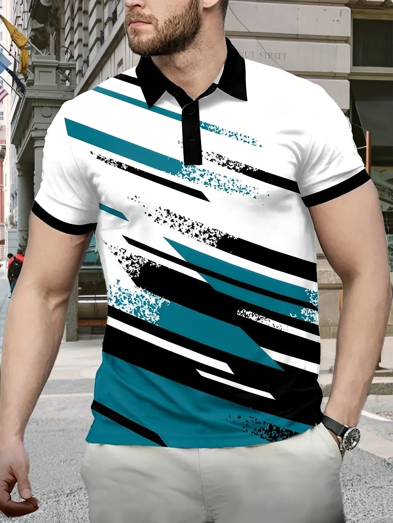 Aaron - Polo raffiné avec motif pour hommes