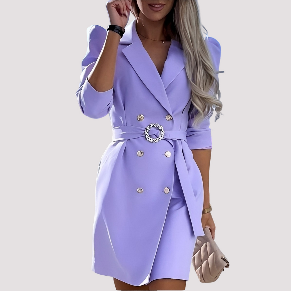 Maisie - Robe blazer chic avec ceinture