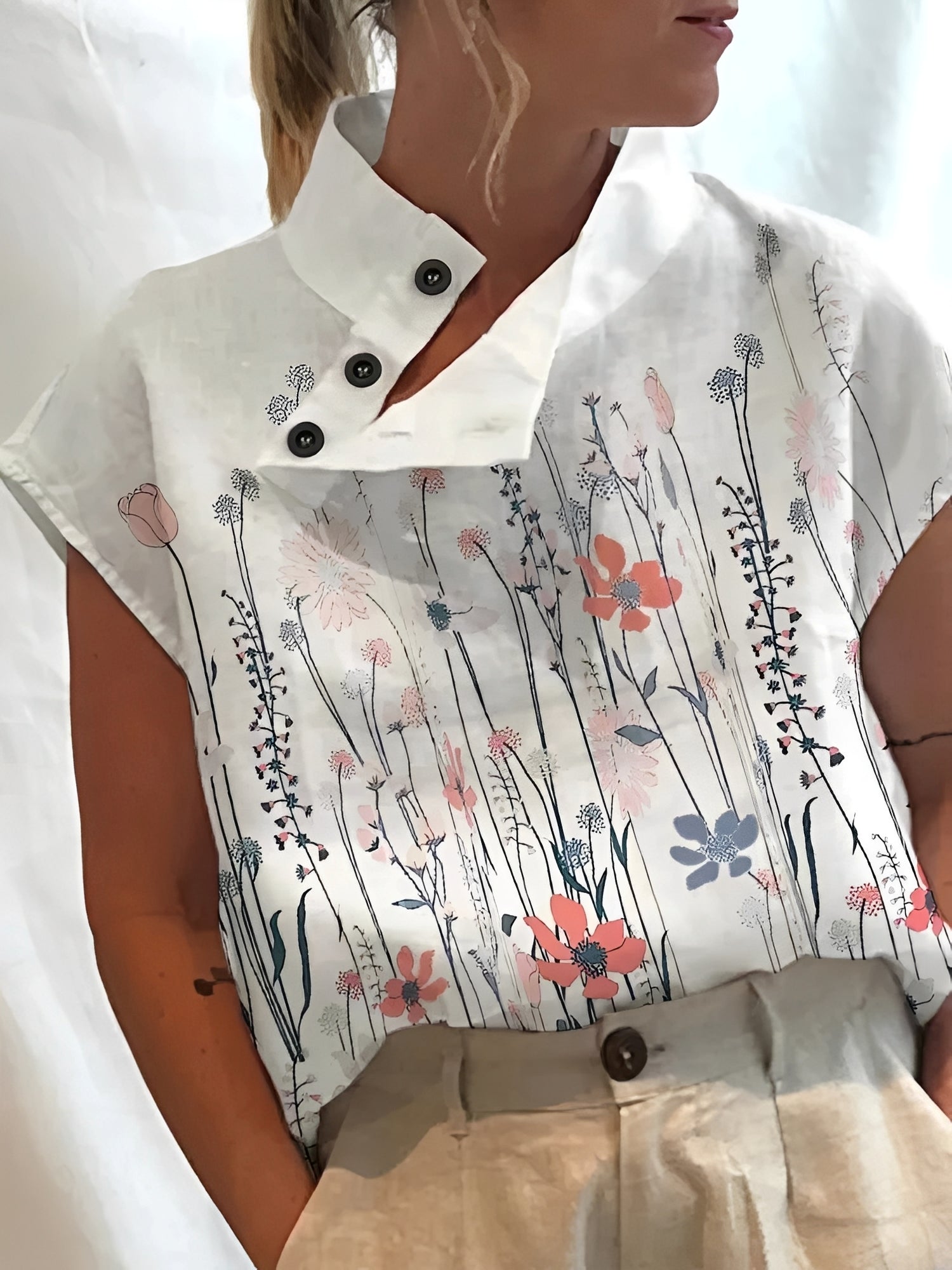 Maddie - Haut chic à motif pour femmes