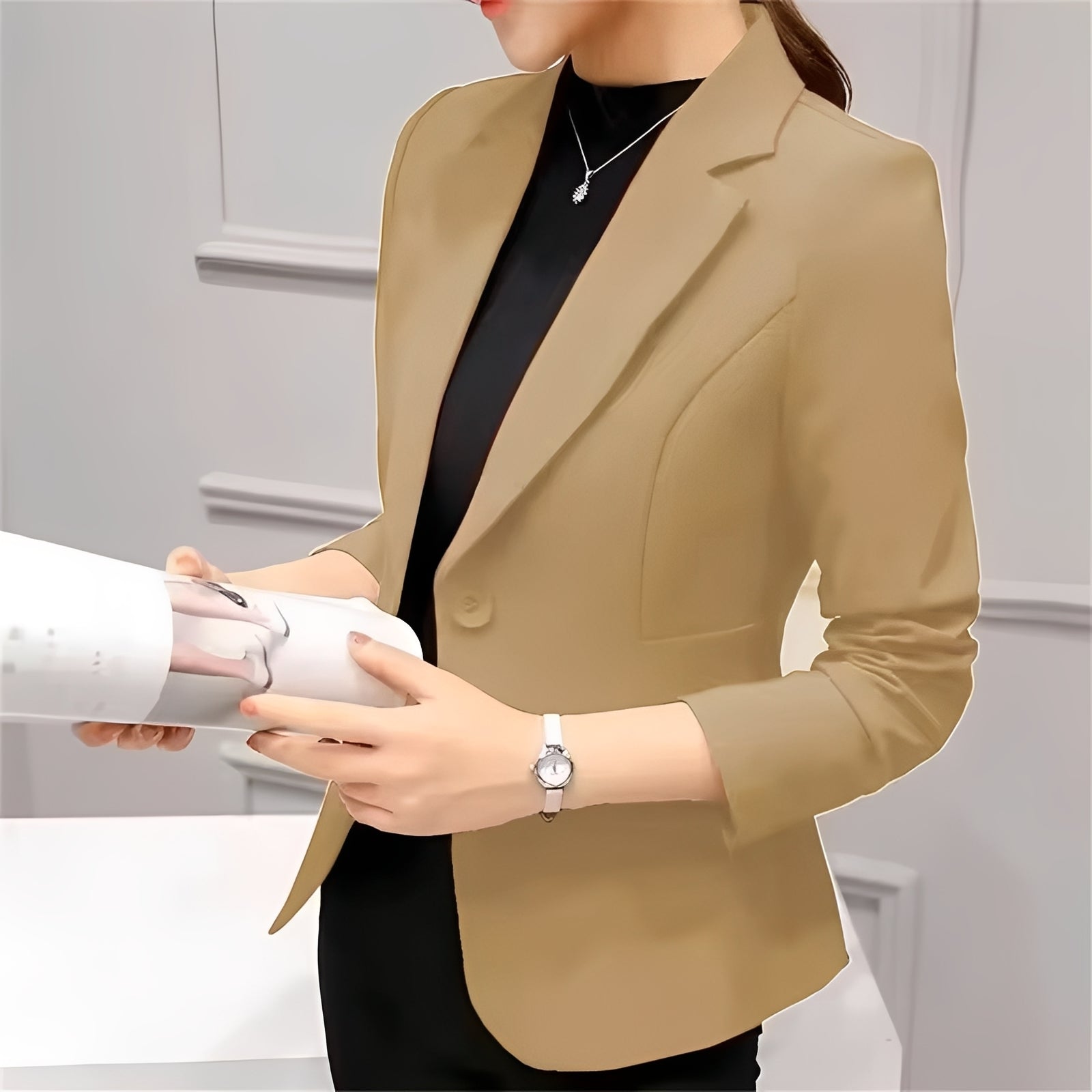 Lindy - Blazer élégant à un bouton pour femmes