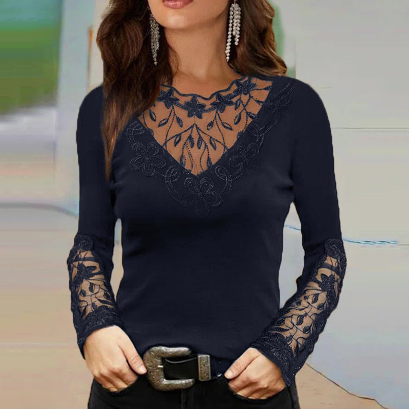 Eliza – Blouse Chic en Dentelle