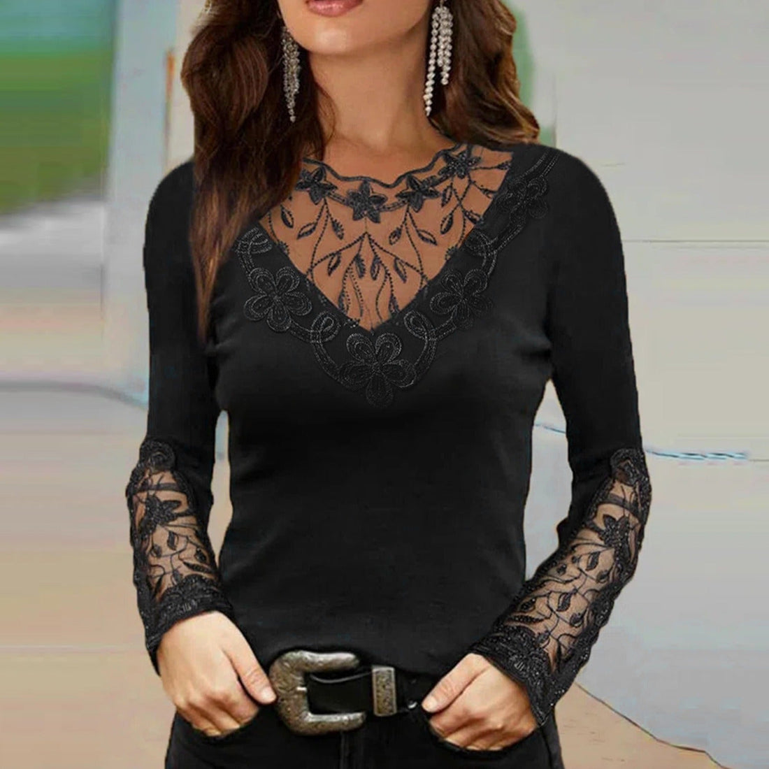 Eliza – Blouse Chic en Dentelle