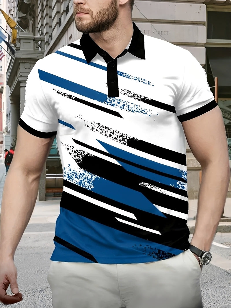Aaron - Polo raffiné avec motif pour hommes