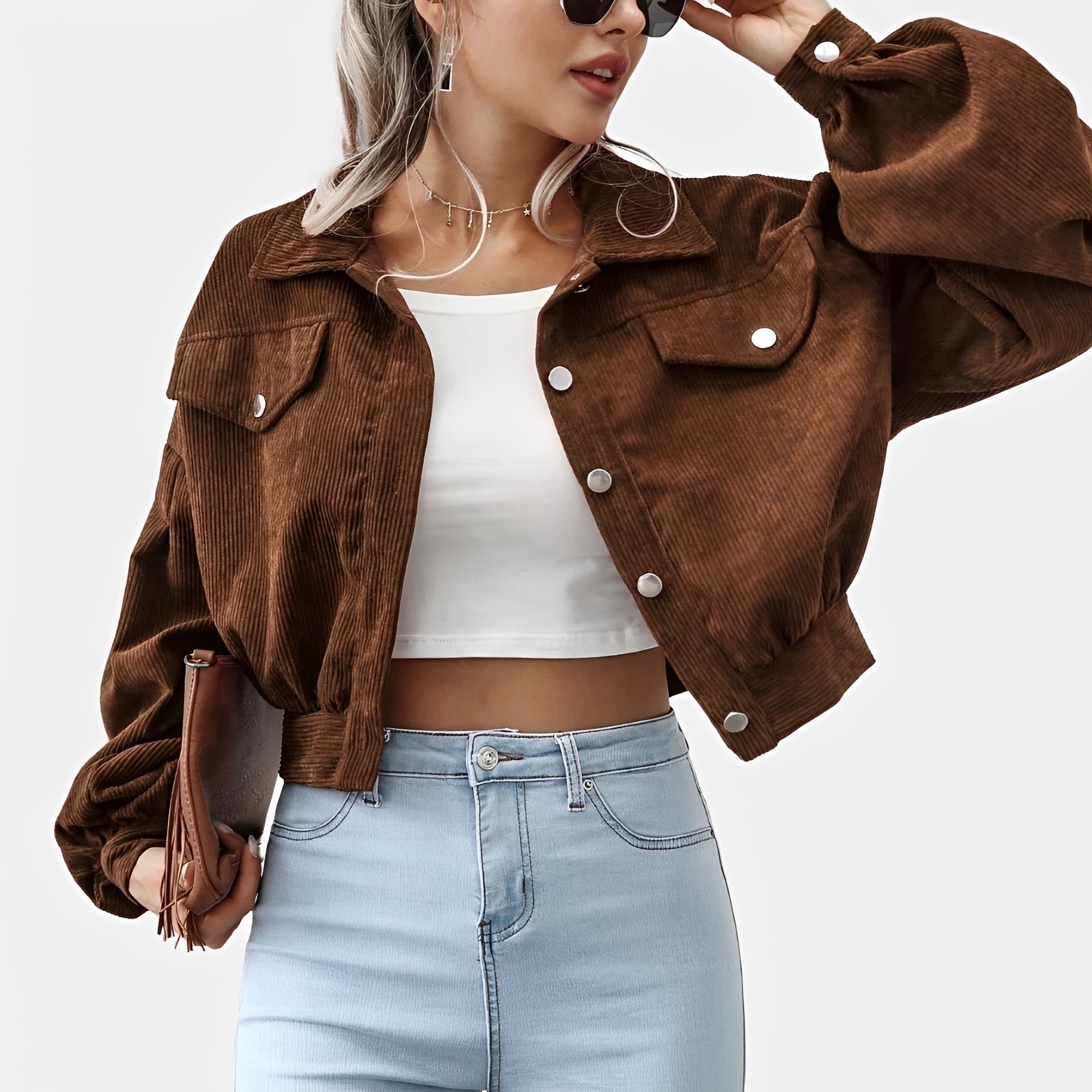 Lilian - Manteau Court à Texture Raffinée