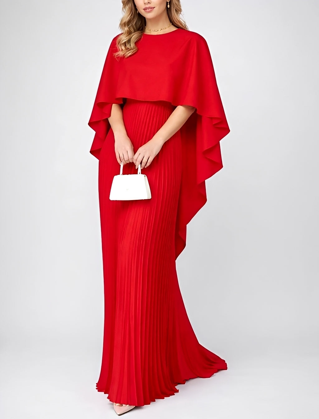 Zuzanna - Robe Longue Élégante en Chiffon Plissé