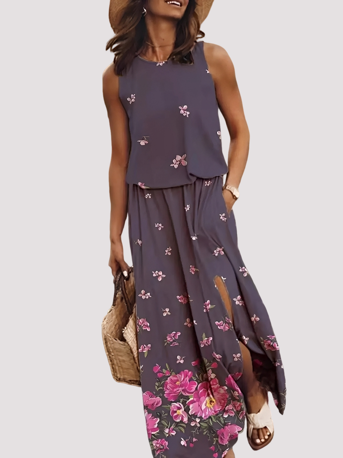 Halle - Robe longue sans manches élégante pour femmes