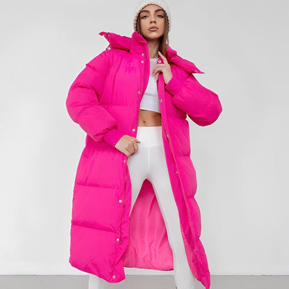 Jacquelyn - Veste longue à la mode avec capuche pour femmes