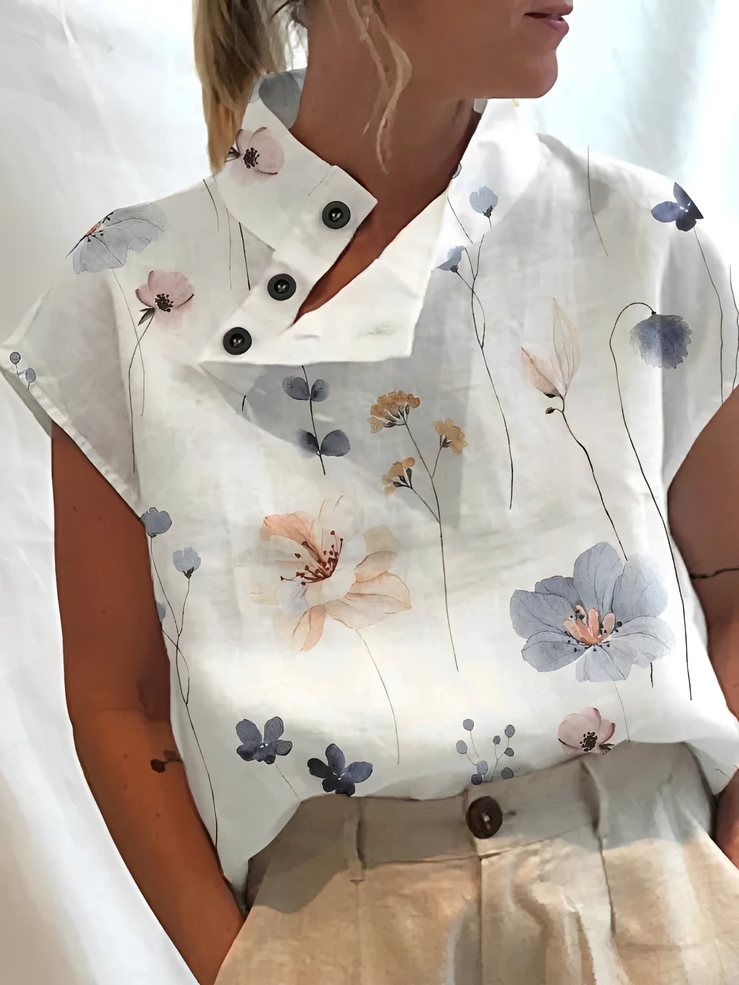 Maddie - Haut chic à motif pour femmes