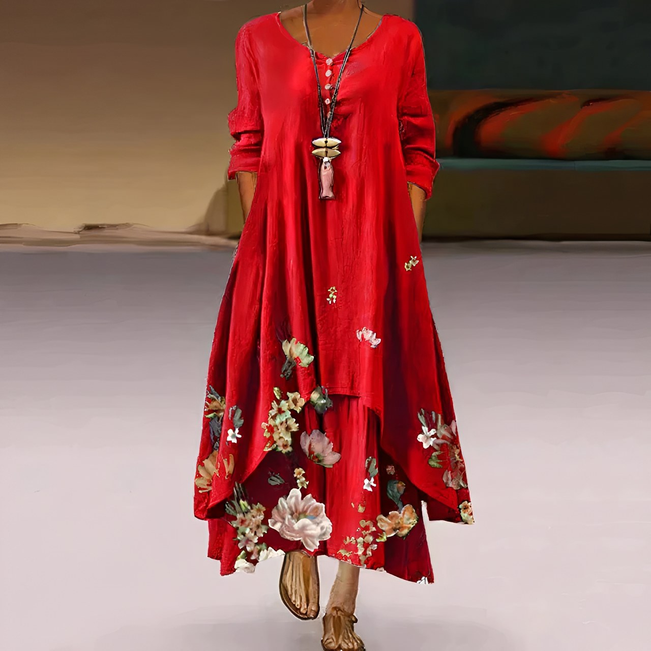 Kalin - Robe élégante avec ourlet irrégulier pour femmes