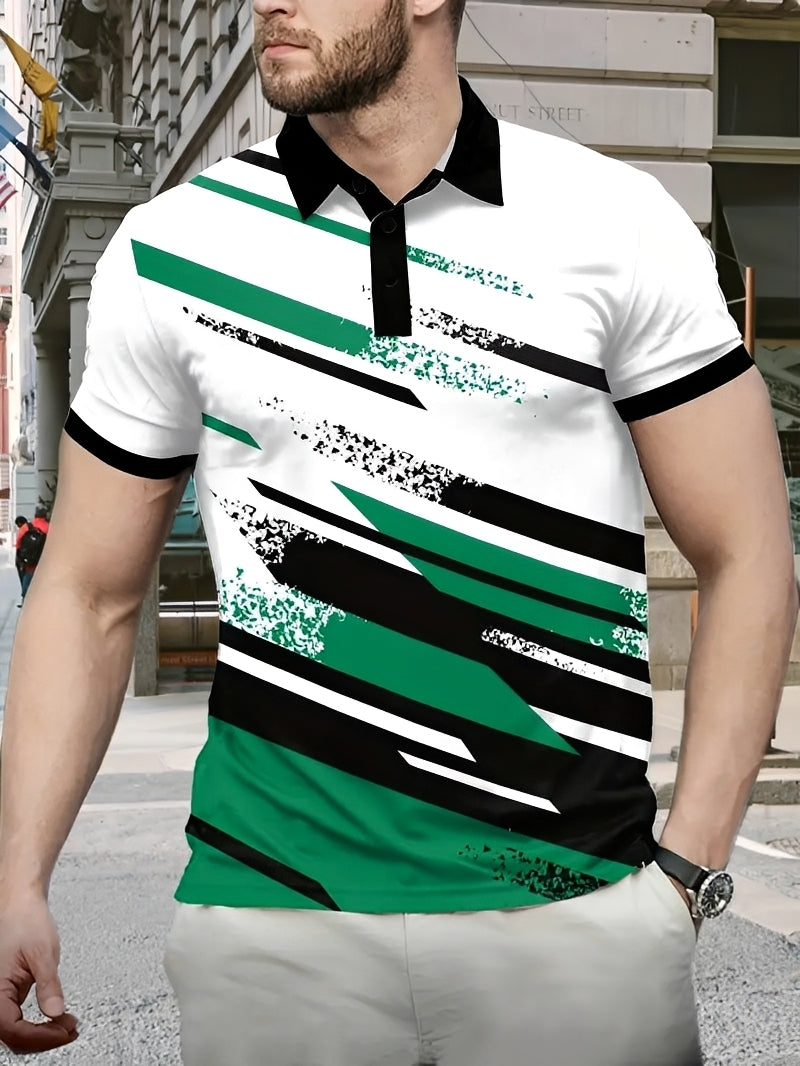Aaron - Polo raffiné avec motif pour hommes