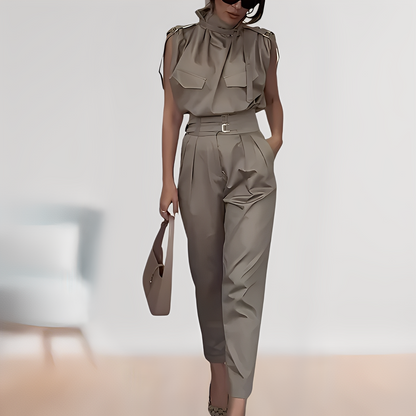Leona – Jumpsuit chic sans manches