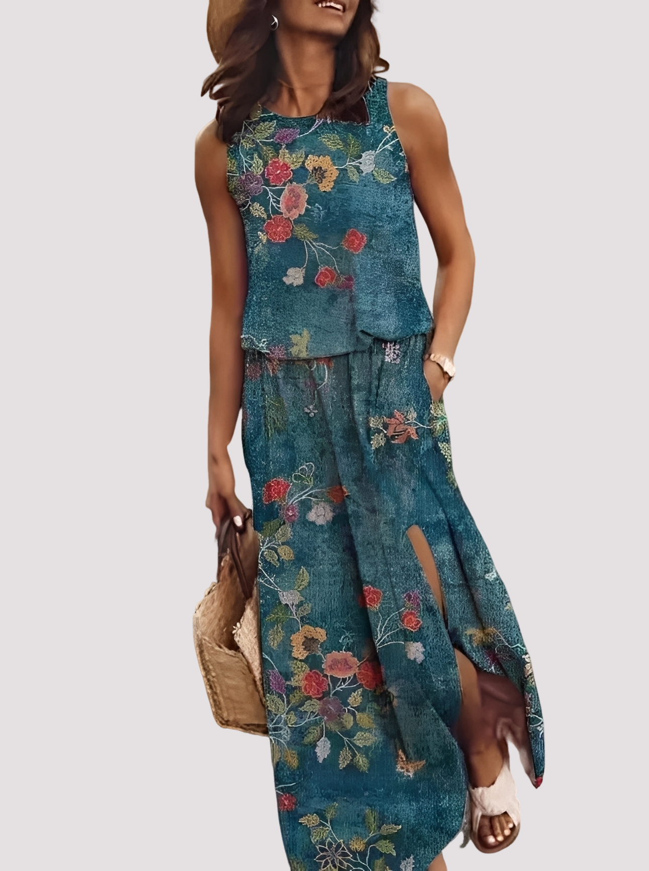 Halle - Robe longue sans manches élégante pour femmes