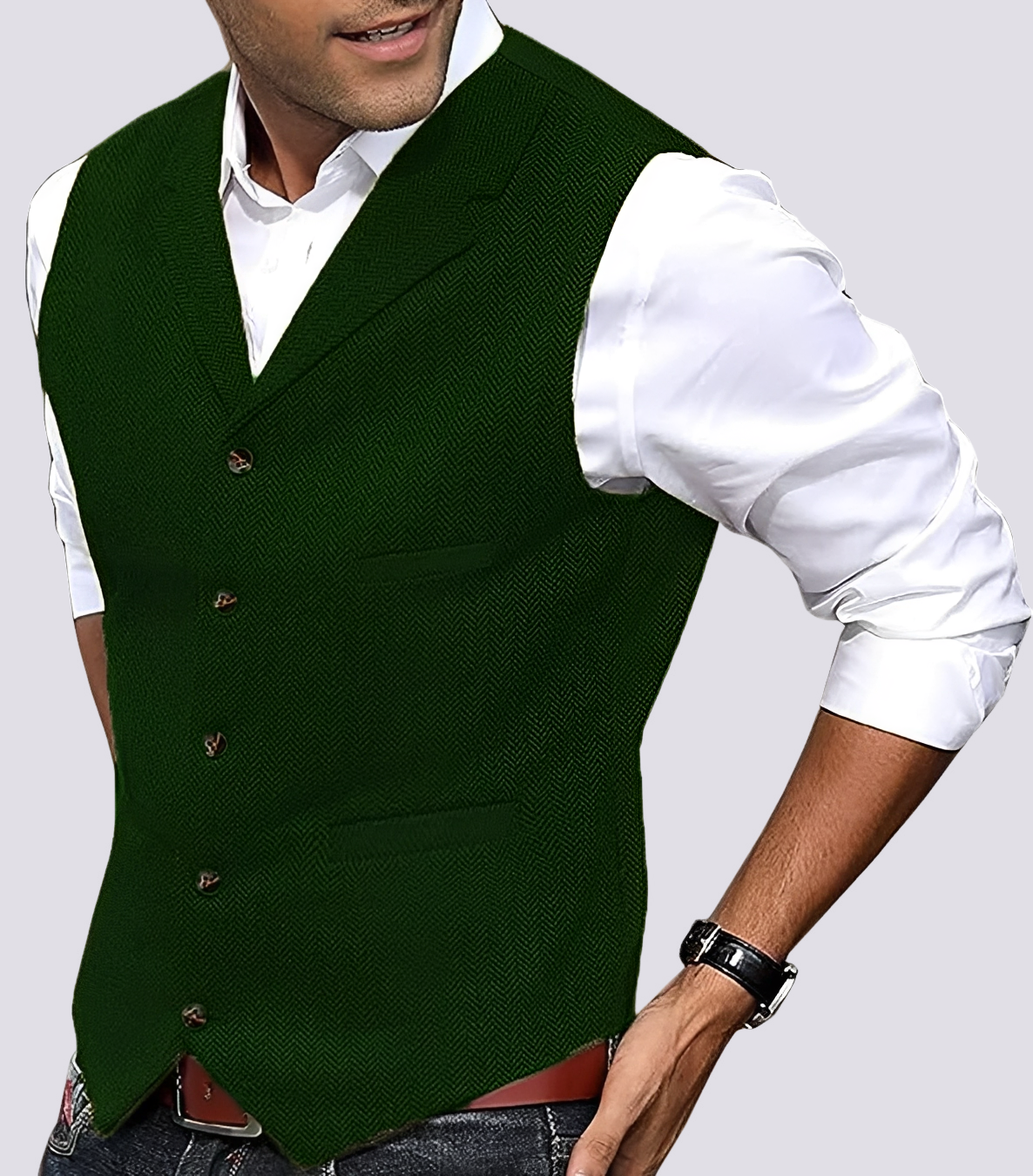 Renzo - Gilet casual et ajusté pour hommes