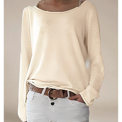 Alexa – Pull léger en maille fine à col rond