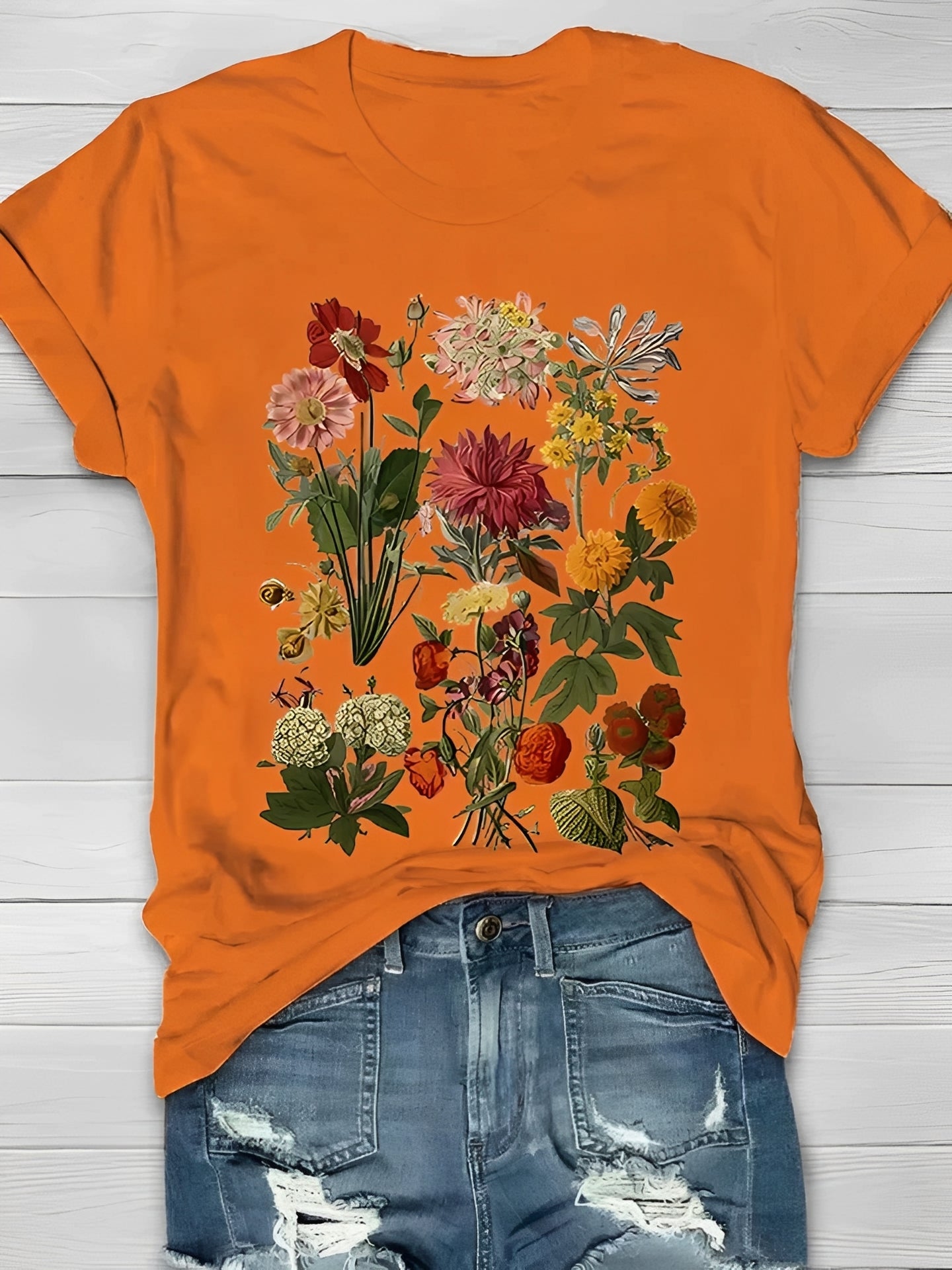Annalise - T-shirt tendance à motif floral pour femmes
