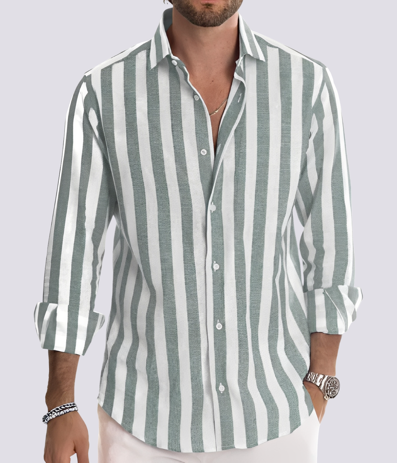 Herbert - Chemise rayée décontractée pour hommes