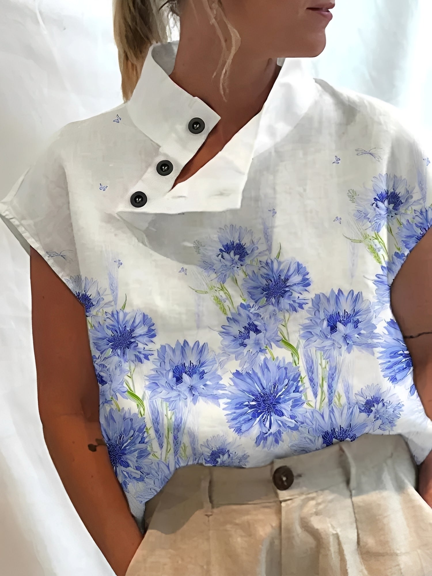 Maddie - Haut chic à motif pour femmes
