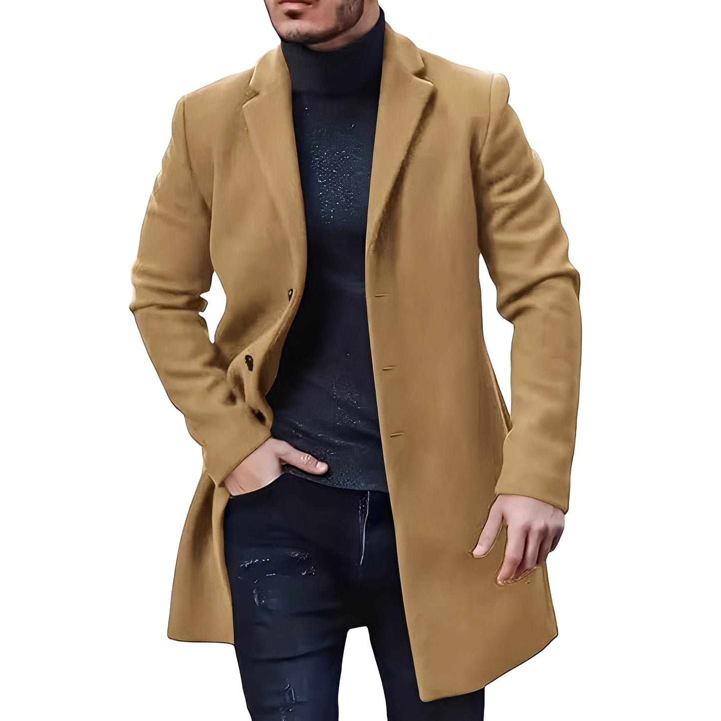 Denis - Elegante halb lange Jacke aus Tweed für Herren