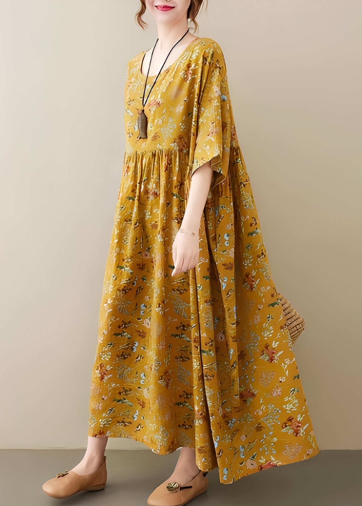 Mariam - Robe élégante et ample à ourlet large pour femmes