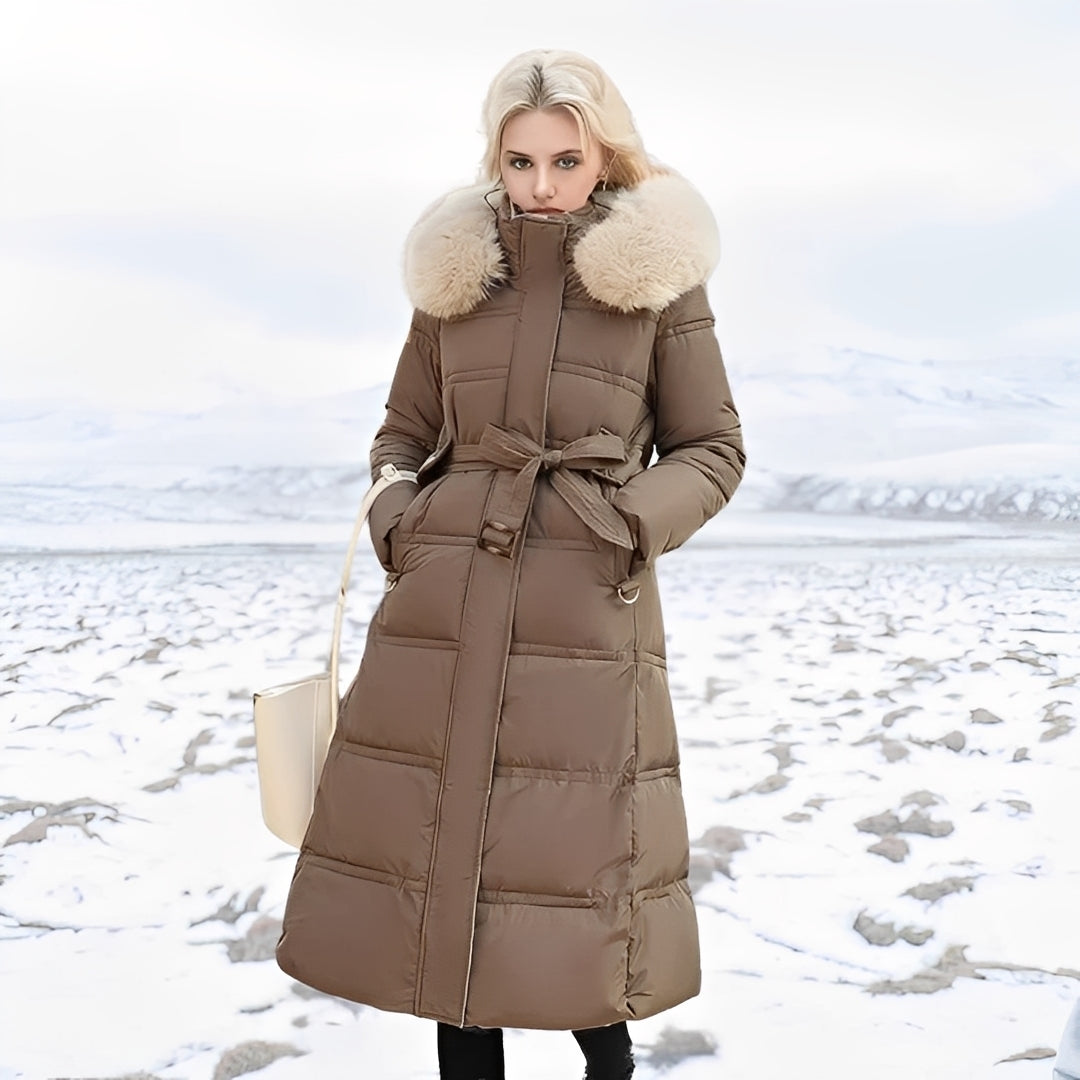 Hannah - Long stylish padded coat for women