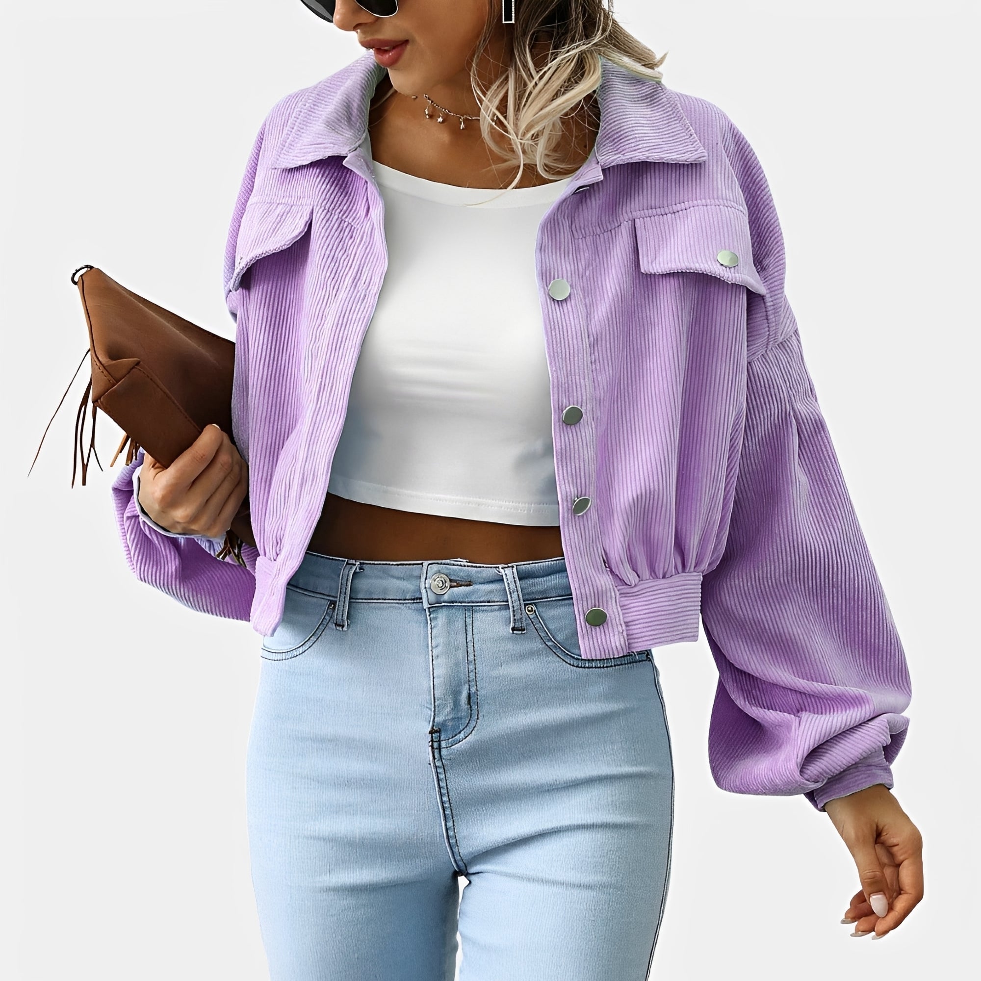Lilian - Manteau Court à Texture Raffinée