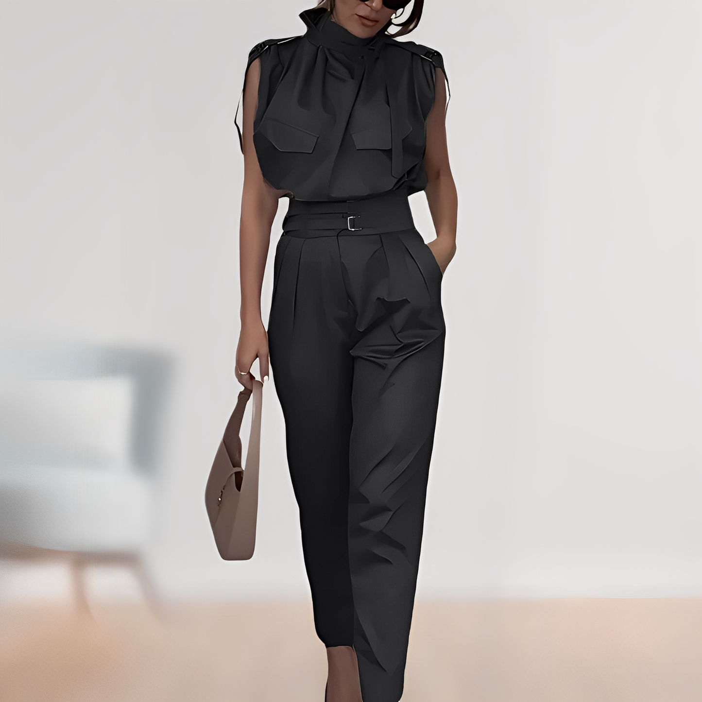 Leona – Jumpsuit chic sans manches